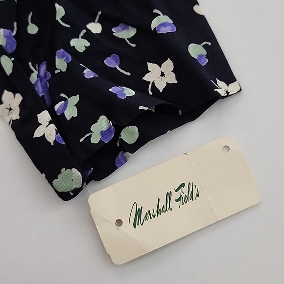 NWT Donna Ricco New York Vintage 80's Jumpsuit Navy Floral Print Size 14 - Picture 9 of 15